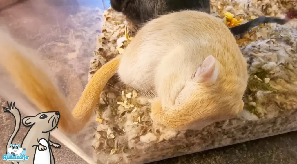 Gerbils liggen te slapen